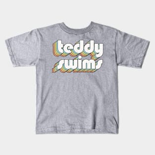 Teddy Swims / Rainbow Vintage Kids T-Shirt